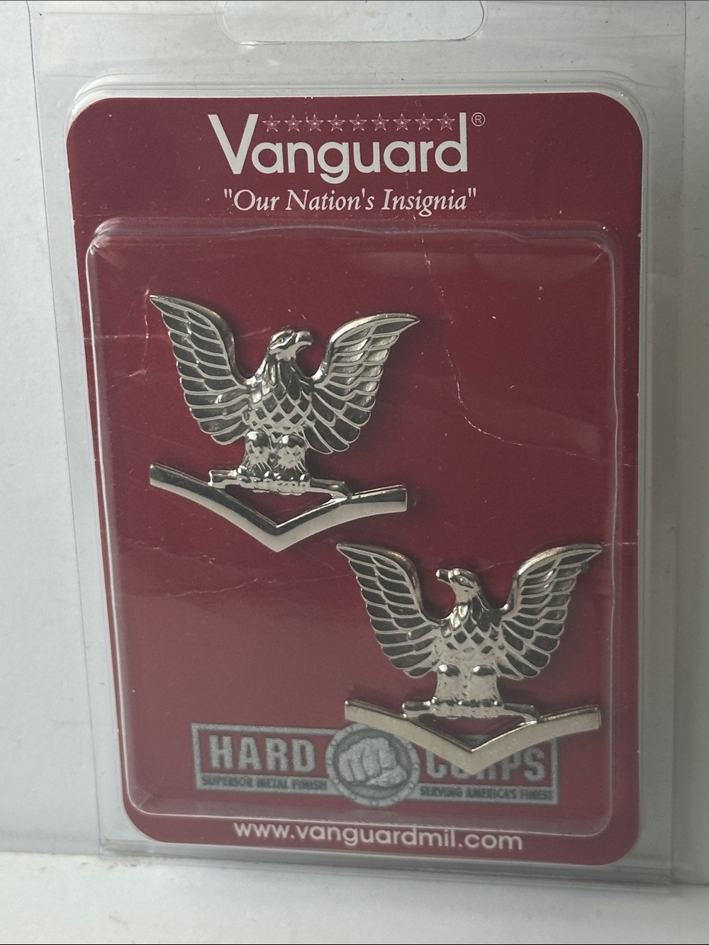 Silver Eagle Collar Insignia - Pair